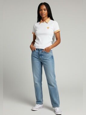 TN VOLS Campus Specialties Ribbed Y2K Shirt W/detachable Collar Slim Fit Medium